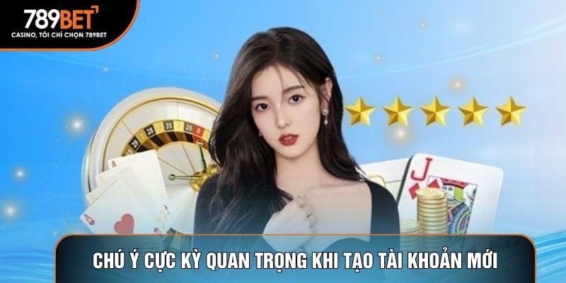 Chú ý cực kỳ quan trọng khi tạo tài khoản mới